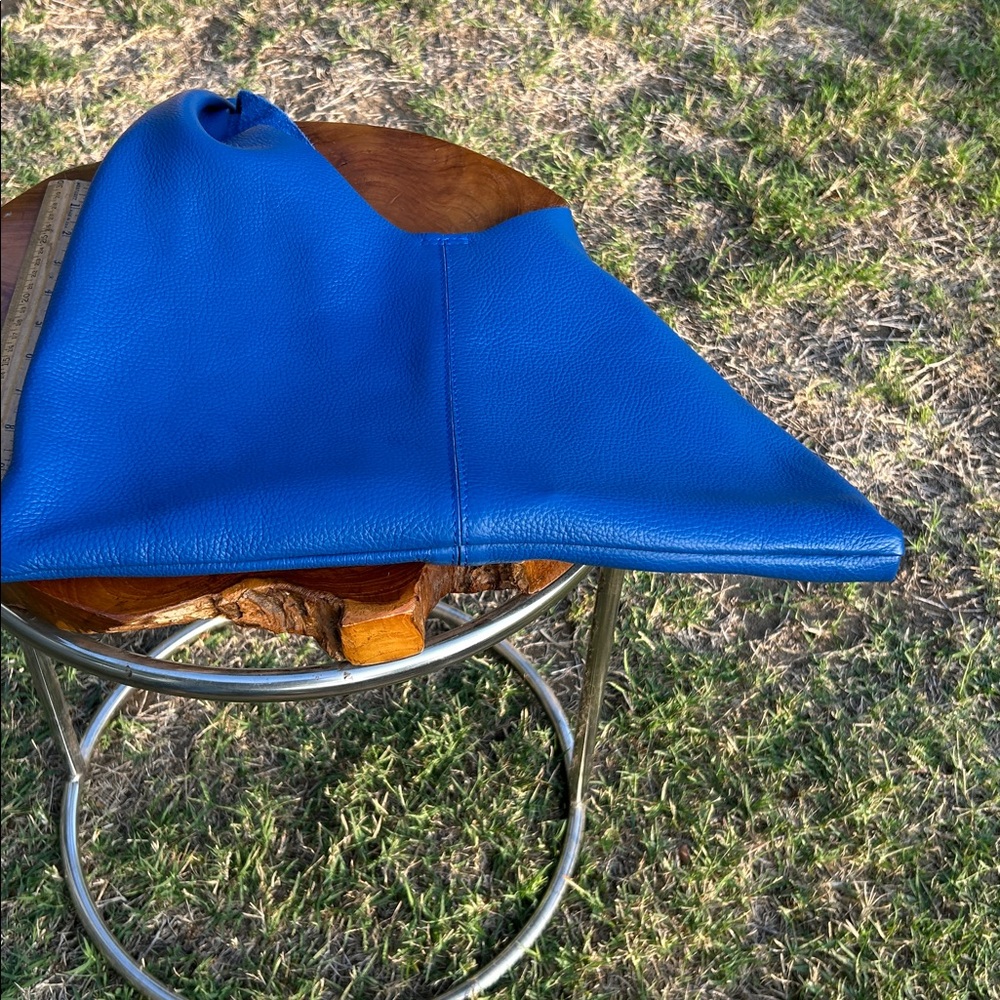 Borse en pelle Italian leather blue hobo satchel bag - Picture 6 of 12